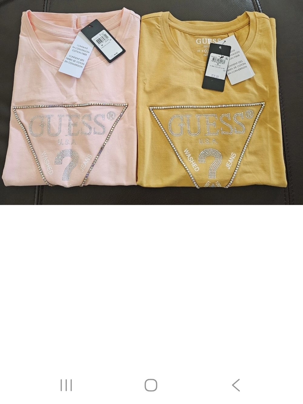 NWT Guess Embellished Logo T-Shirt Bundle, SZ M